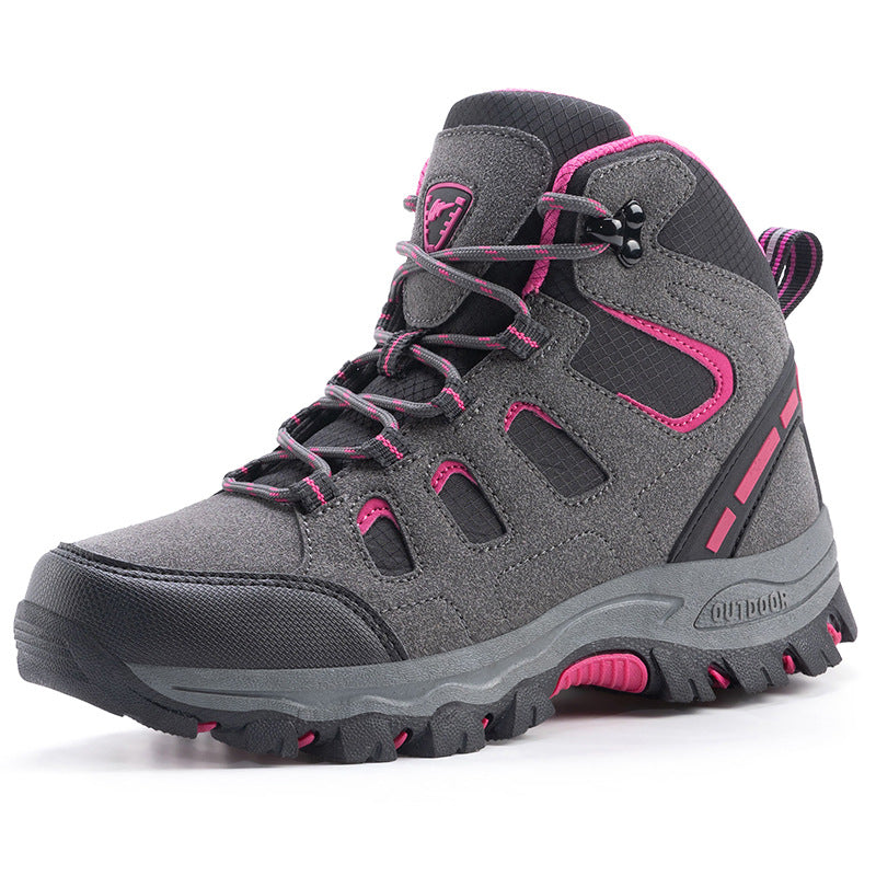 Couple's High-top Breathable Waterproof Non-slip Camping Leisure Mountaineering Shoes