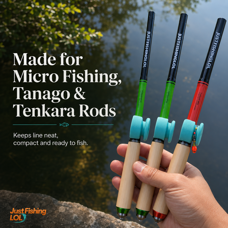 Micro Fishing Line Keeper Set - Portable Line Storage & Quick Change Holder for Tanago, Tenkara & Ultralight Fishing Rods