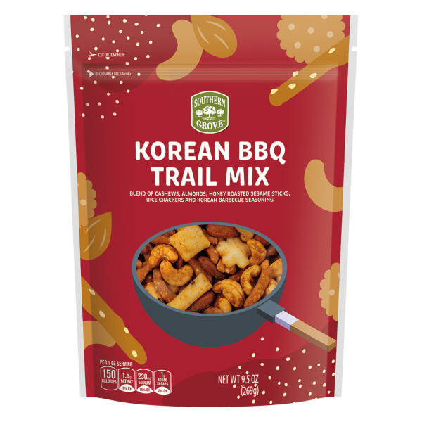 Southern Grove Korean BBQ Trail Mix, 9.5 oz