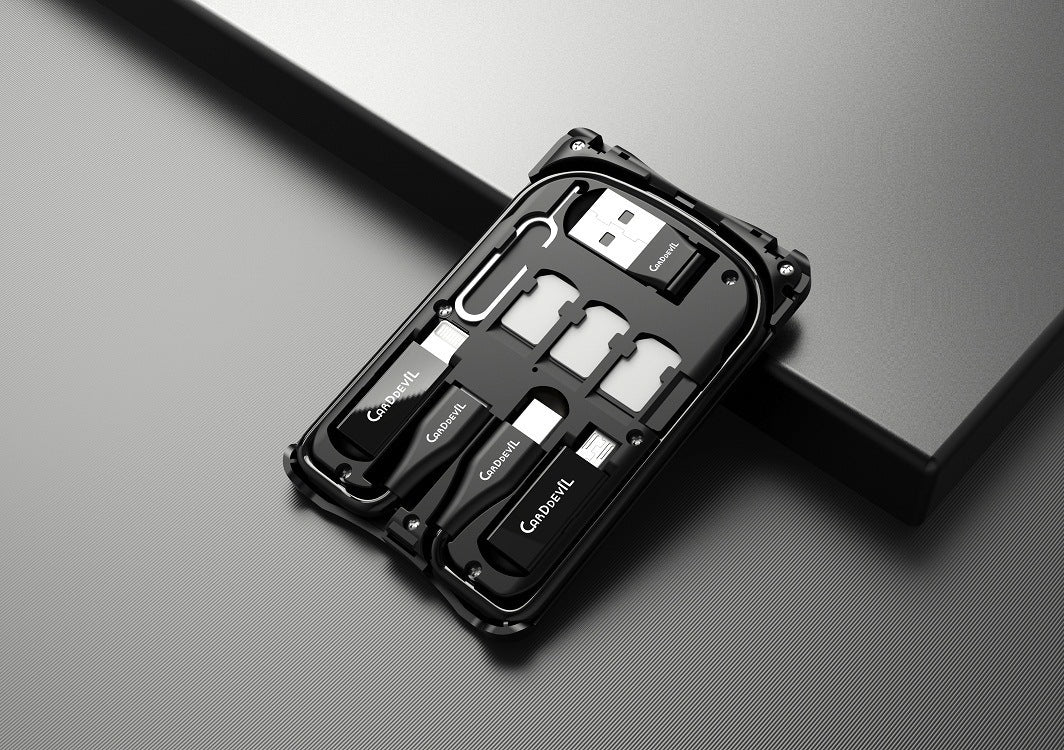 Multifunctional Travel Survival Card  All-in-One Data Cable