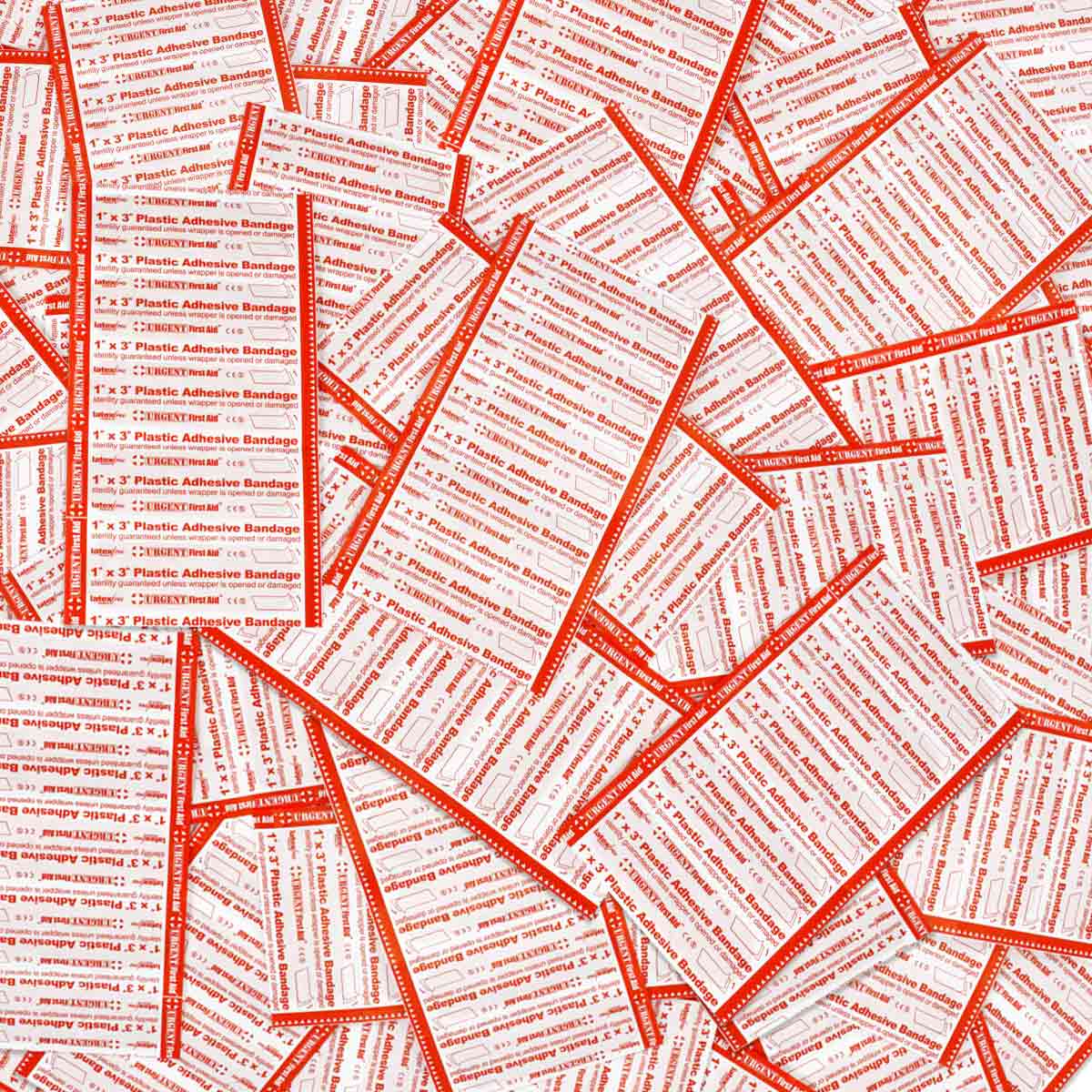 1,000 Adhesive Bandage, 1" x 3" Plastic Strips