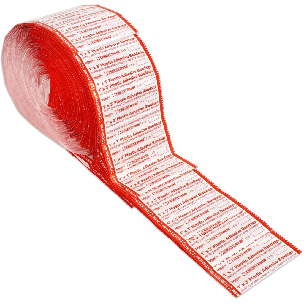 1,000 Adhesive Bandage, 1" x 3" Plastic Strips