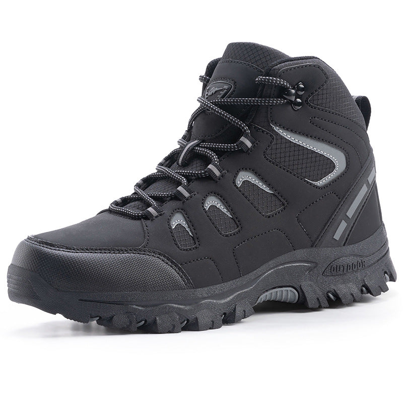 Couple's High-top Breathable Waterproof Non-slip Camping Leisure Mountaineering Shoes
