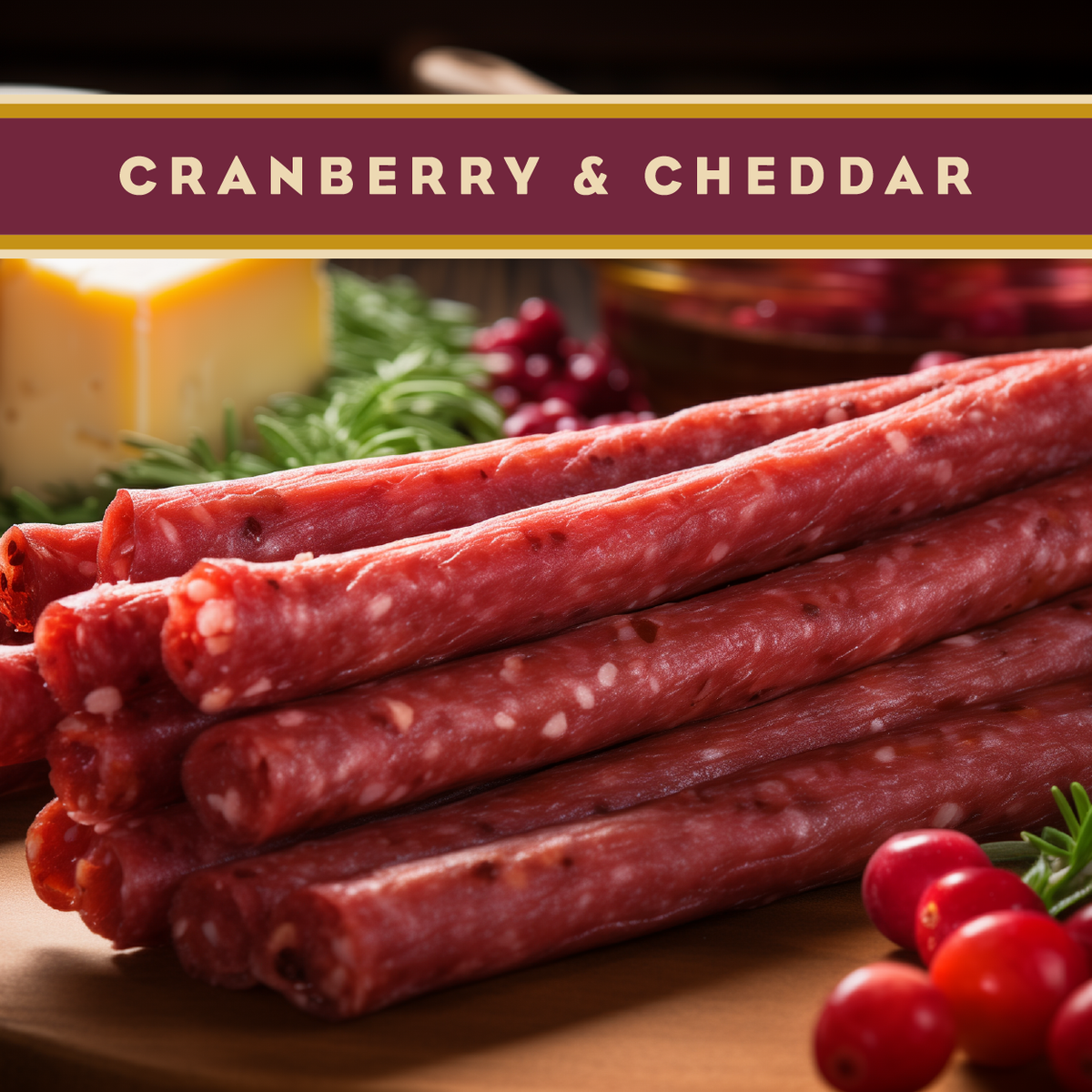 Wisconsin Beef Stick Cranberry & Cheddar