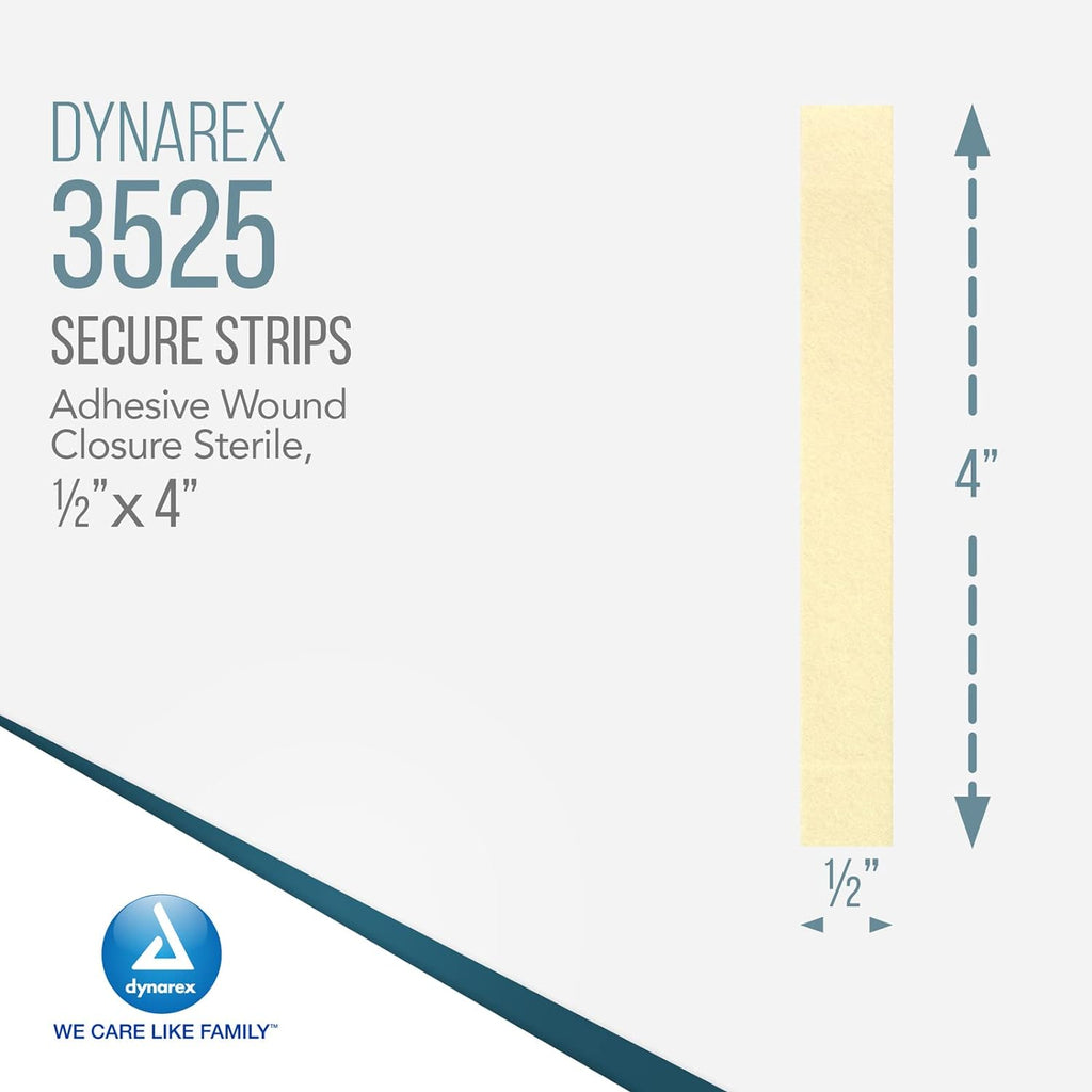 1/2" x 4" SecureStrip Adhesive Wound Closures, 6 per pouch
