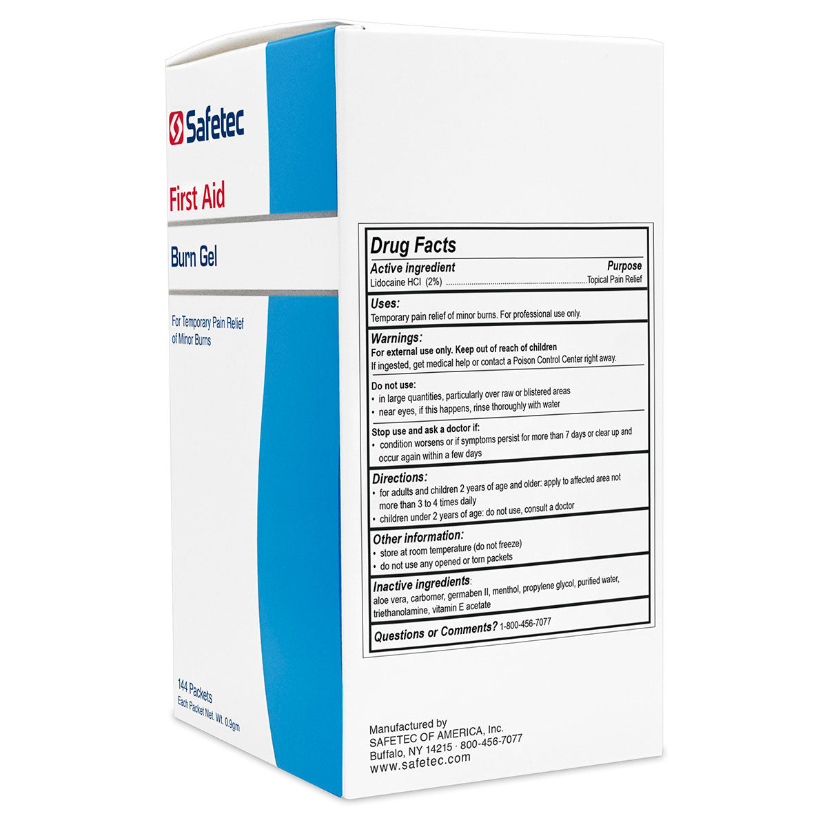 Burn Gel, .9gm Pouch, 144 per box
