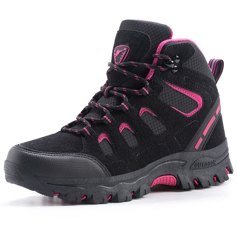 Couple's High-top Breathable Waterproof Non-slip Camping Leisure Mountaineering Shoes