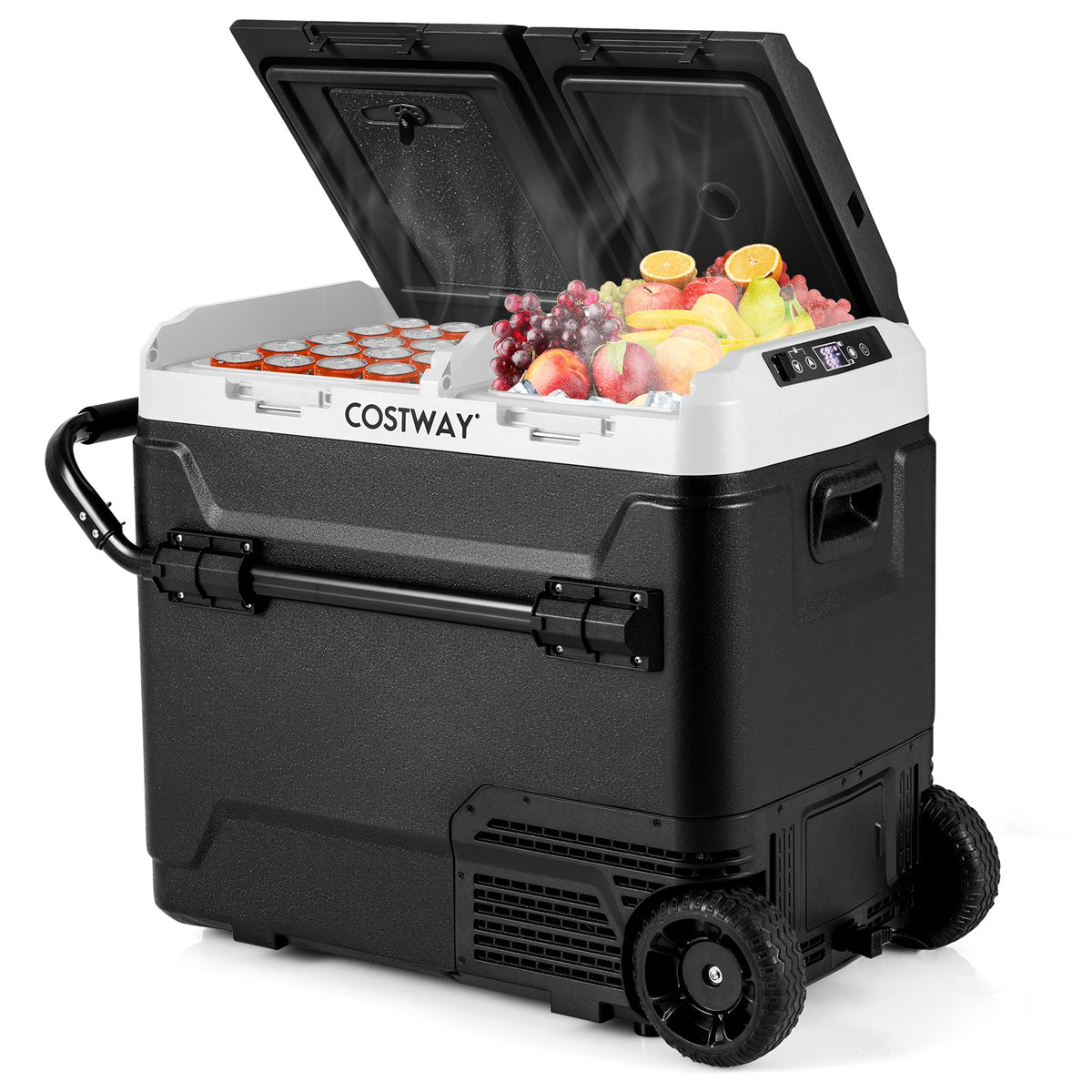 64QT Portable Compressor Fridge Freezer for Vehicles Camping Travel Truck RV Boat