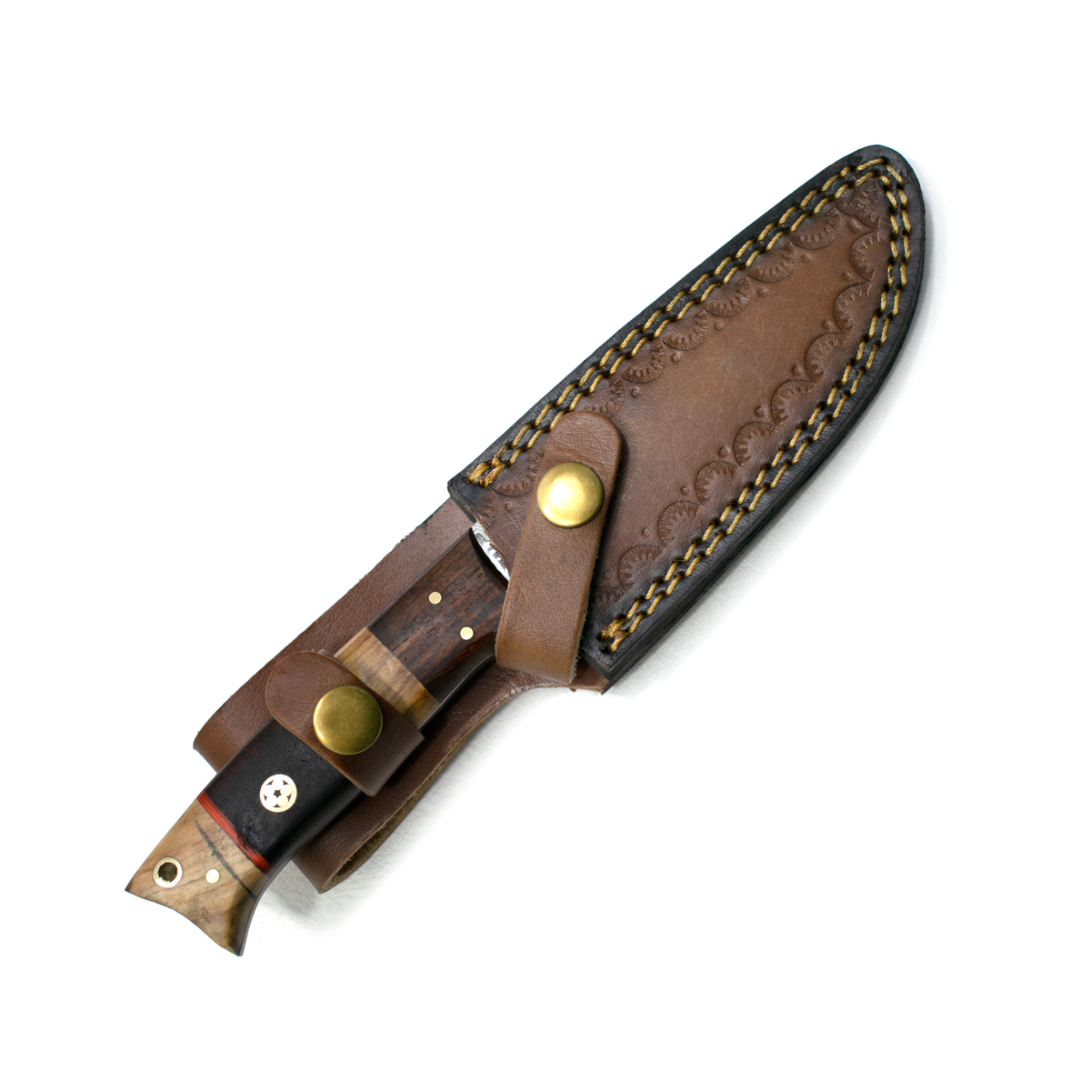 Hand forged knife, Damascus knife, Hand forged Damascus, Hand made hunting knife, Camping knife by Titan Td-192