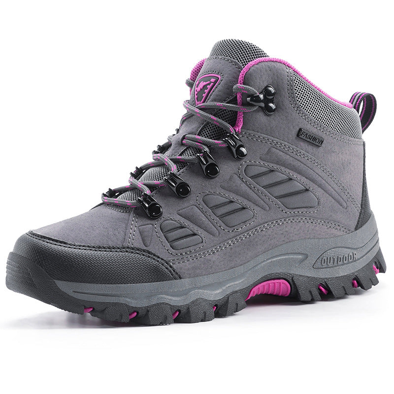 Couple's High-top Breathable Waterproof Non-slip Camping Leisure Mountaineering Shoes