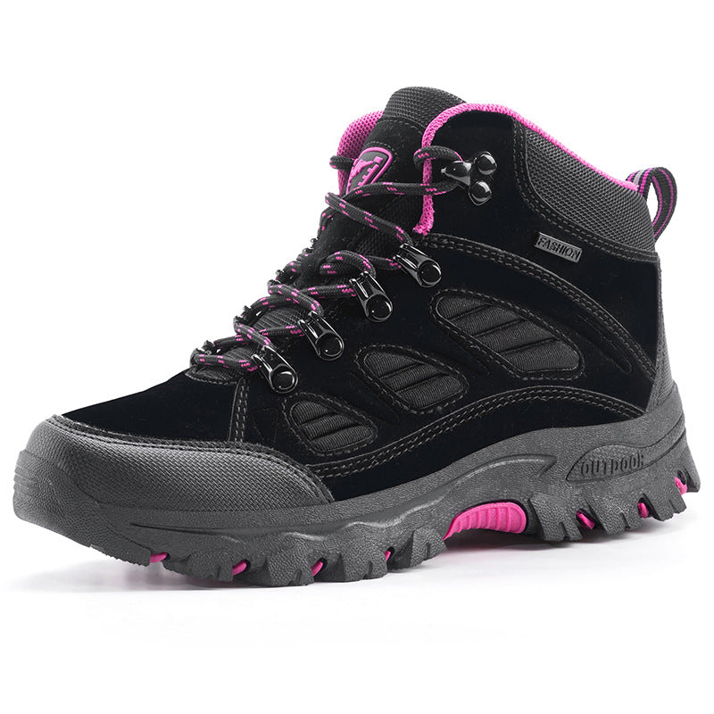 Couple's High-top Breathable Waterproof Non-slip Camping Leisure Mountaineering Shoes