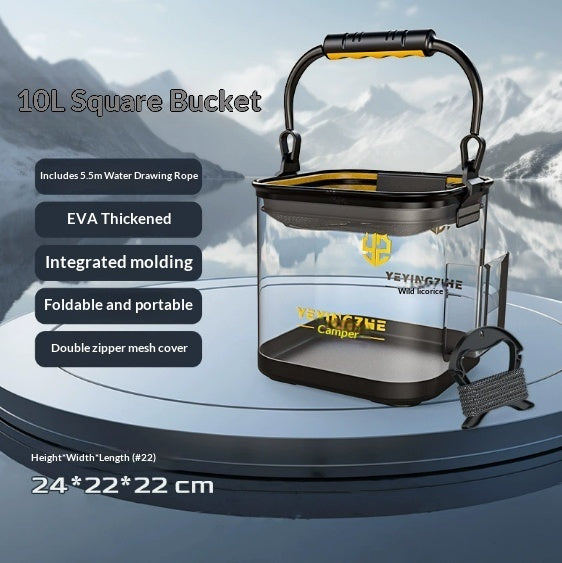 Thickened Transparent Fishing And Water-drawing Bucket