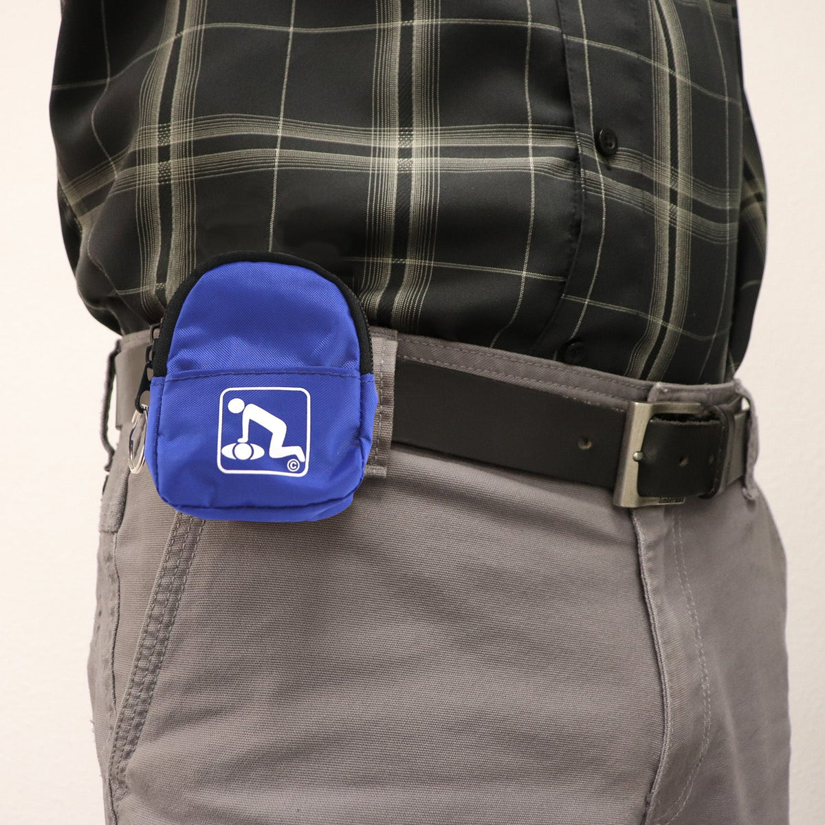 CPR Blue Beltloop Keychain Backpack with Faceshield, Gloves, and Cleansing Wipes