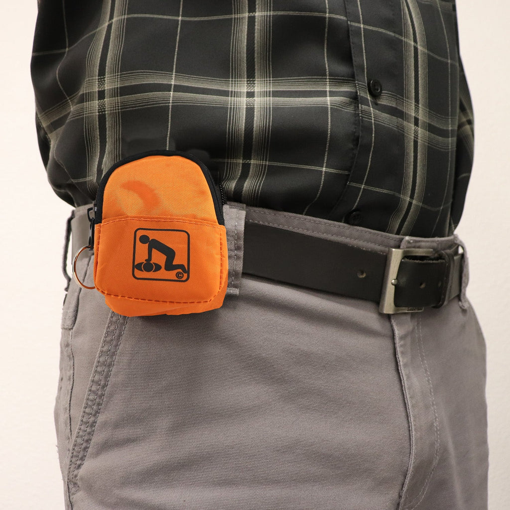 CPR Orange Beltloop Keychain Backpack with Faceshield, Gloves, and Cleansing Wipes