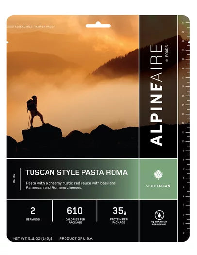 AlpineAire Tuscan Style Pasta Roma | Vegetarian Cook-in-Pouch Meal