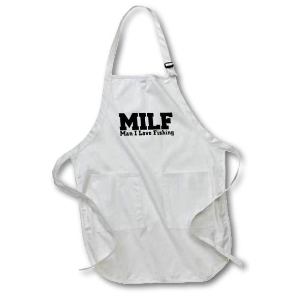 Apron - MILF Man I Love Fishing Funny Gift for Men Fisherman S.Heller and Kids - Fishing