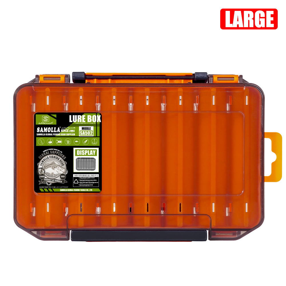 14-Compartment Fishing Tackle Box for Accessories, Lures & Hooks, Double-Sided Organizer.