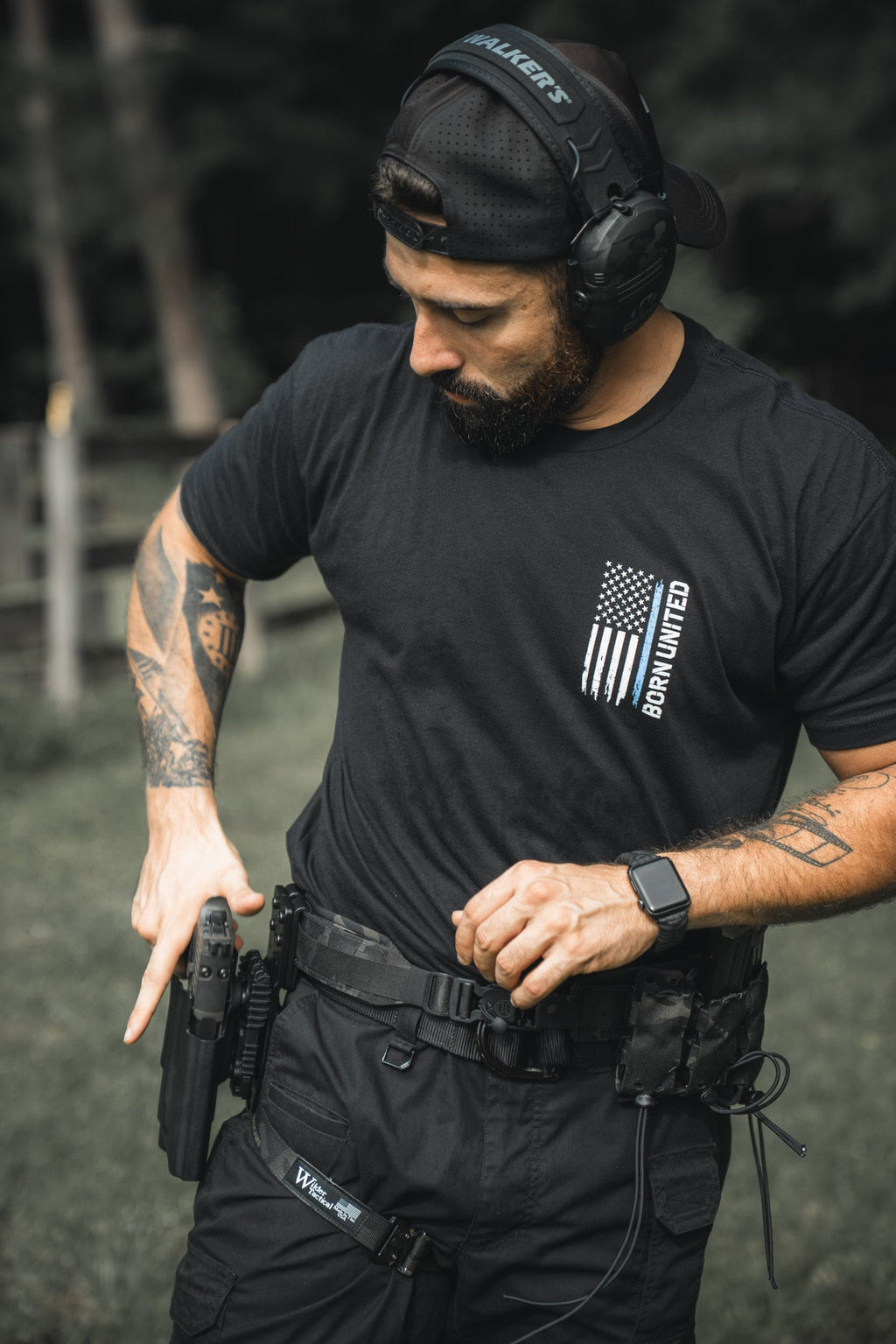 Blue Line Flag Tee