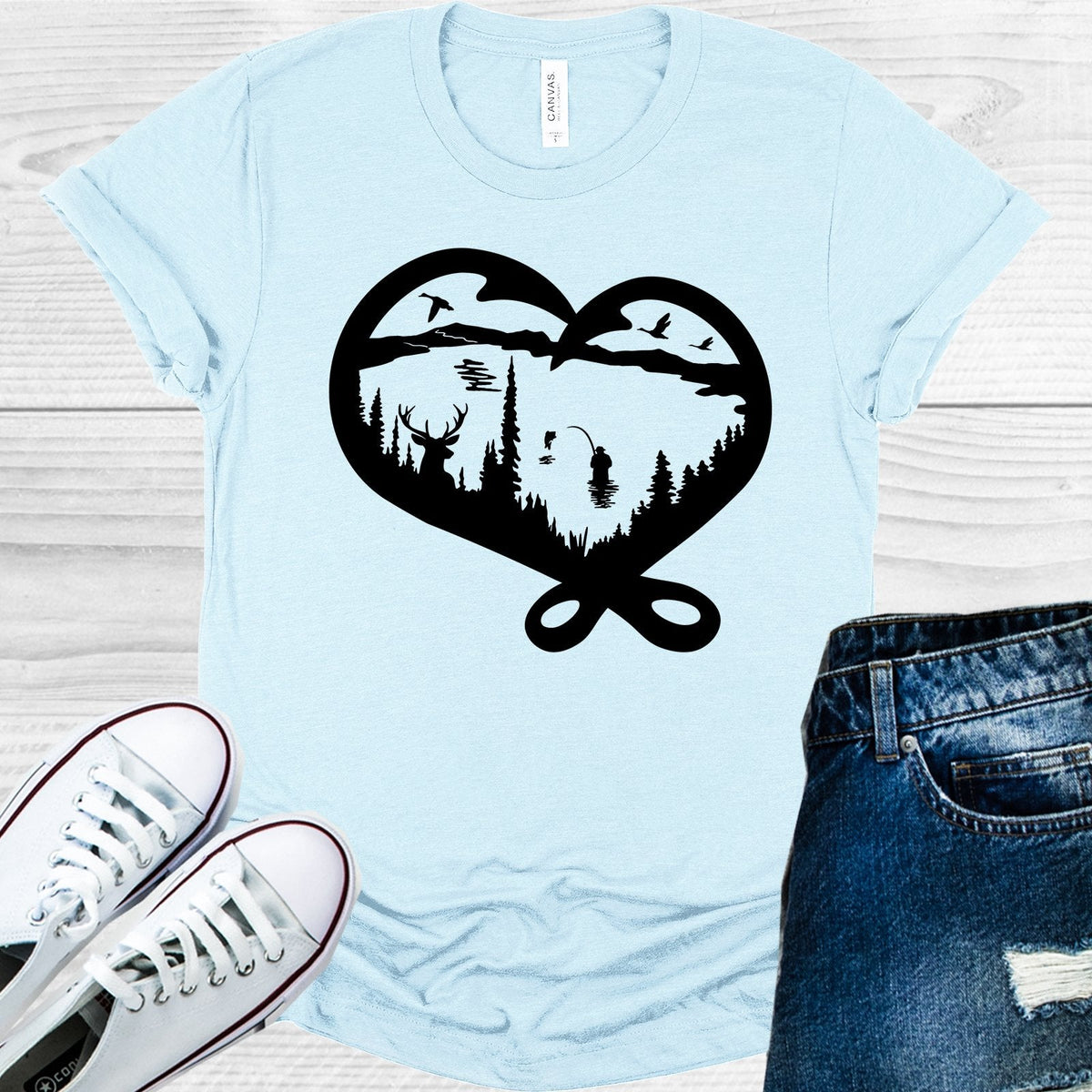 Fishing Hunting Hooks Graphic Tee