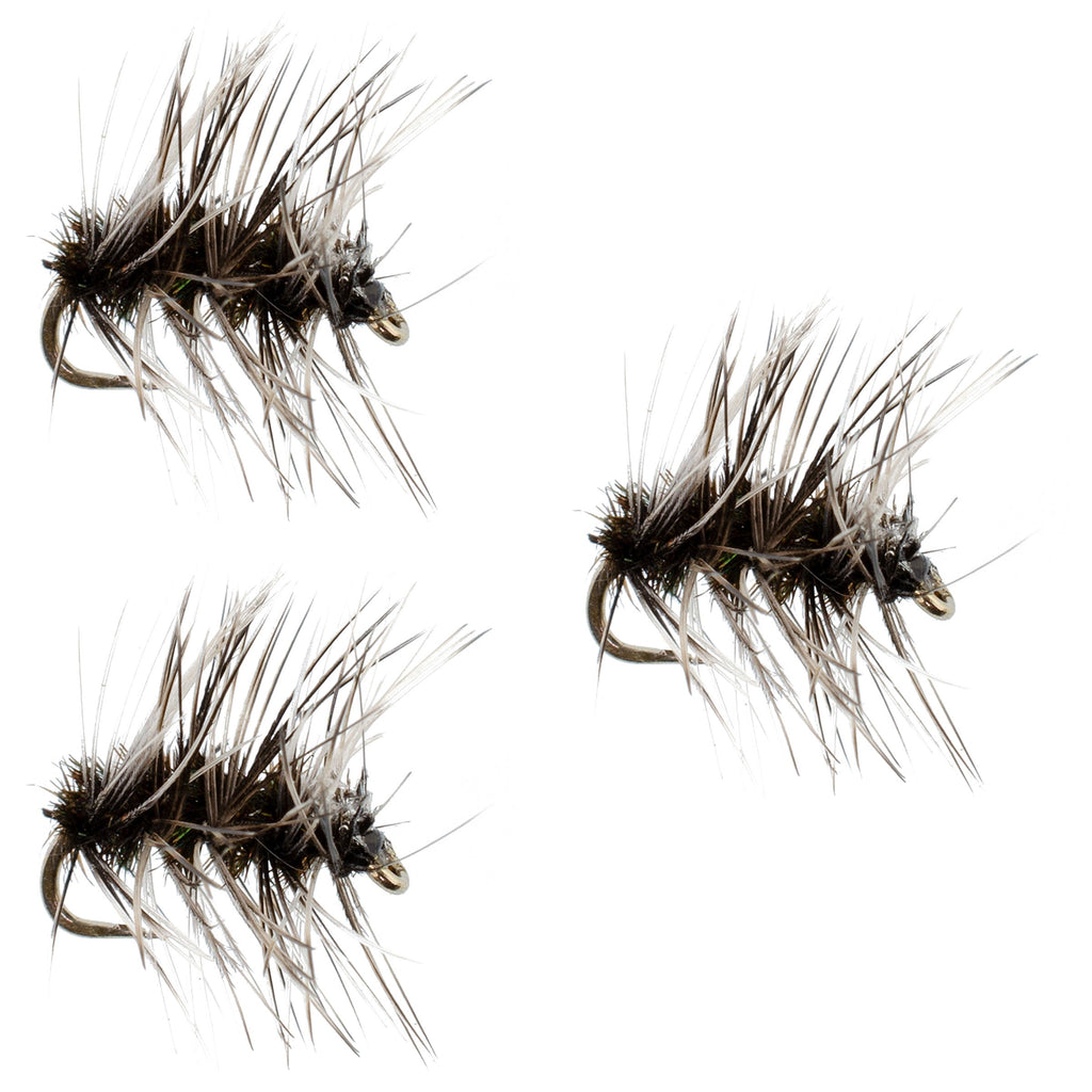 3 Pack Griffiths Gnat Midge Trout Dry Fly Size 18
