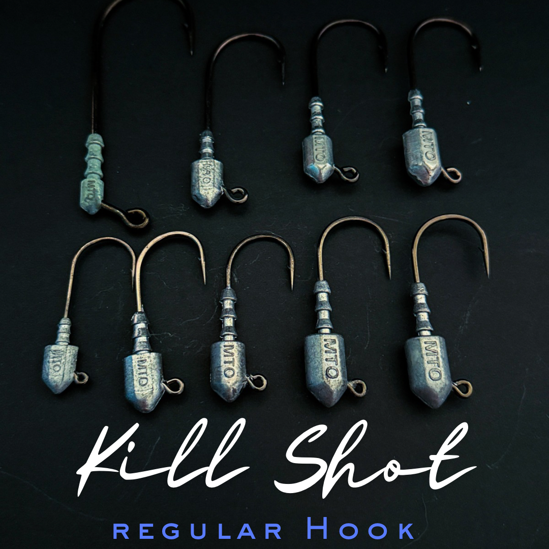 Kill Shot Bullet Jig Heads, Black Nickel: Redfish, Tarpon, Cobia and Striper Jigs