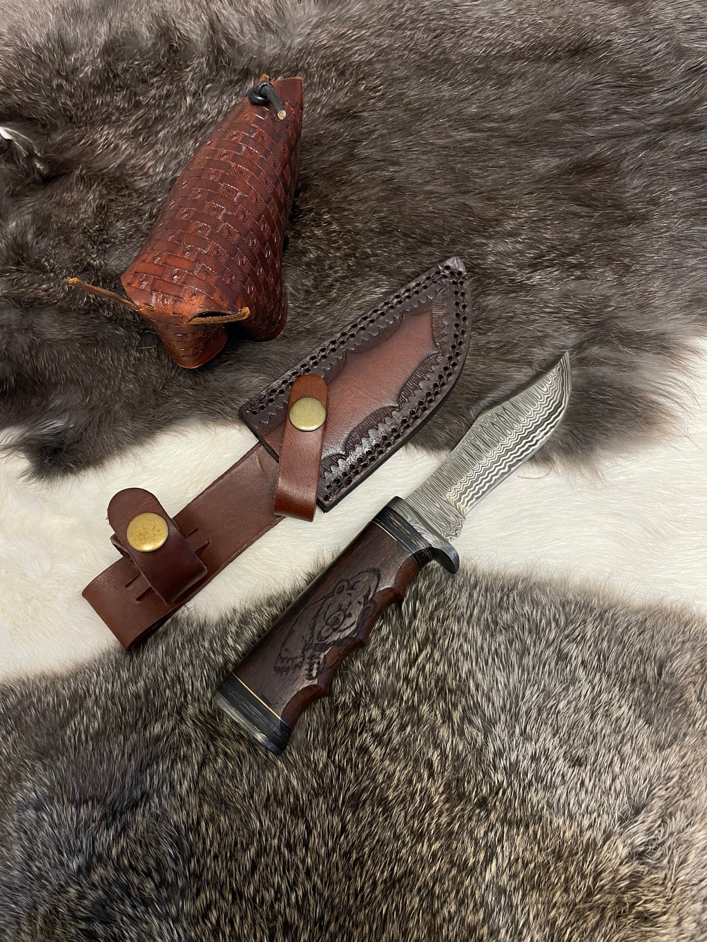Grizzly Timberline Damascus Knife Damascus Knife TK-099  (Compact)