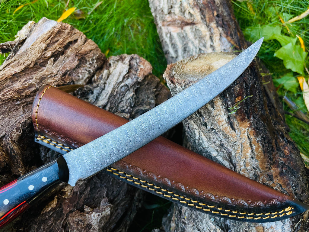 Damascus Steel Custom Flay Knife TK-050