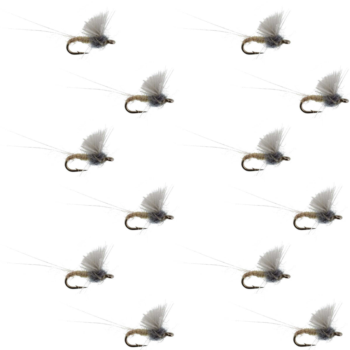 RS2 Gray Emerger Midge - 12 Flies Hook Size 20