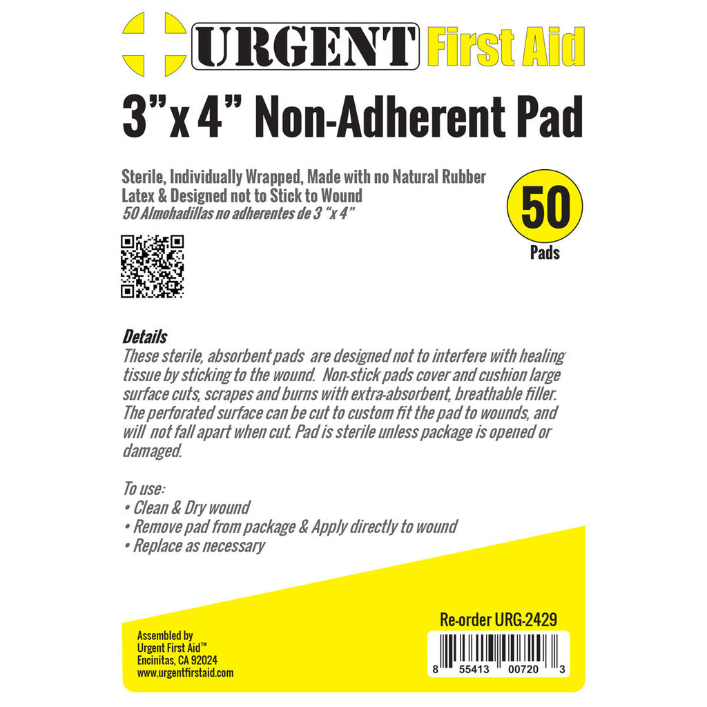 3"x4" Non-Adherent Pad, 50 Per Bag