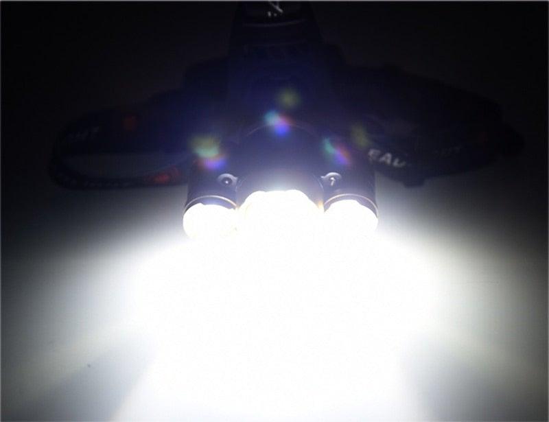 Adjustable Zoomable Headlamp Ultra Bright Rechargeable LED Bright High Lumen Head Lights Head Lamp Waterproof Flashlight For Outdoor Cmaping Fishing Hiking Biking Fishing Headlamp  Running Headlamp