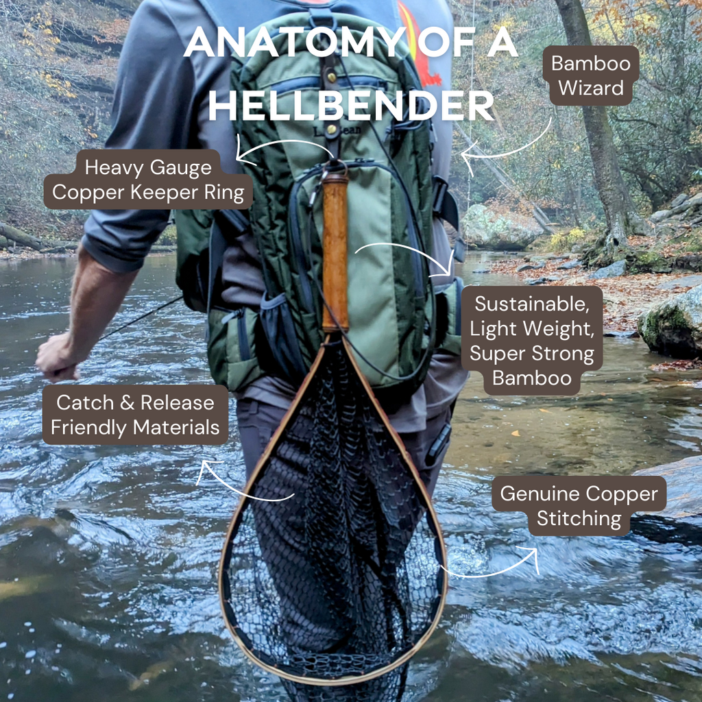 Pocket Water - Bamboo Fly Fishing Landing Net/Hand Net
