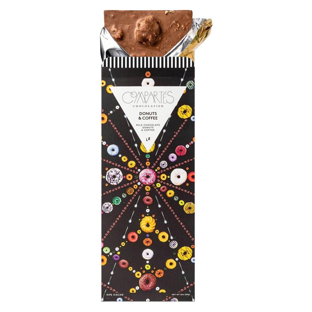 Compartes - 'Donuts & Coffee' Milk Chocolate w/ Donuts & Coffee (3OZ | 44%)