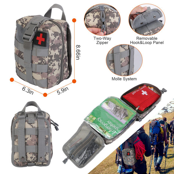 125-in-1 Survival Kit, Professional Gear for Camping, Hiking, Emergency SOS