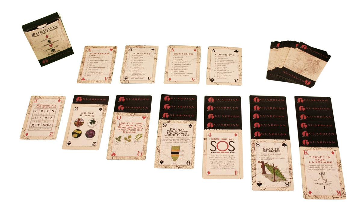 Quake Kits Survival Playing Cards | Essential Skills on Every Card
