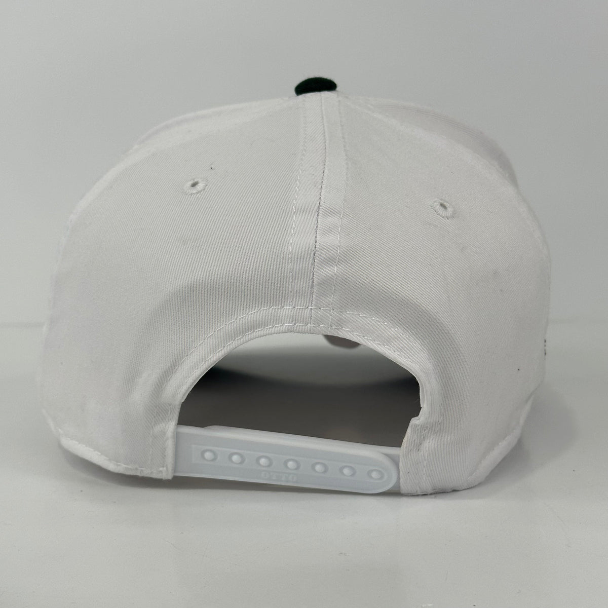 This is my fishing hat white crown green brim SnapBack Hat Cap Custom embroidered
