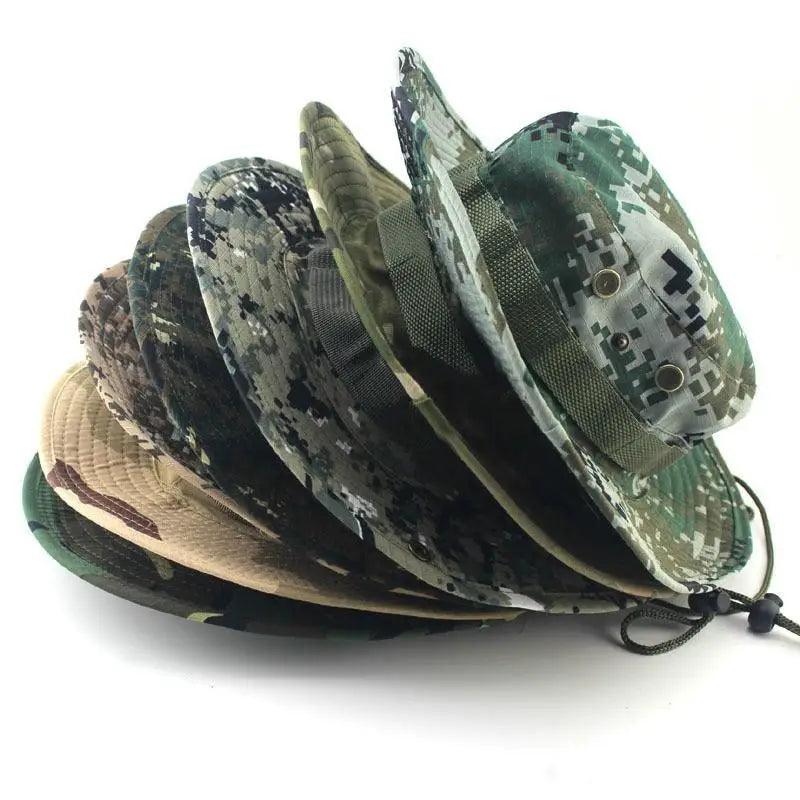 Men Adjustable Sun Hats Camouflage Tactical Cap Camo Men Outdoor Caps Sports Summer UV Protection One Size Fishing Hat Hiking Hunting Hats