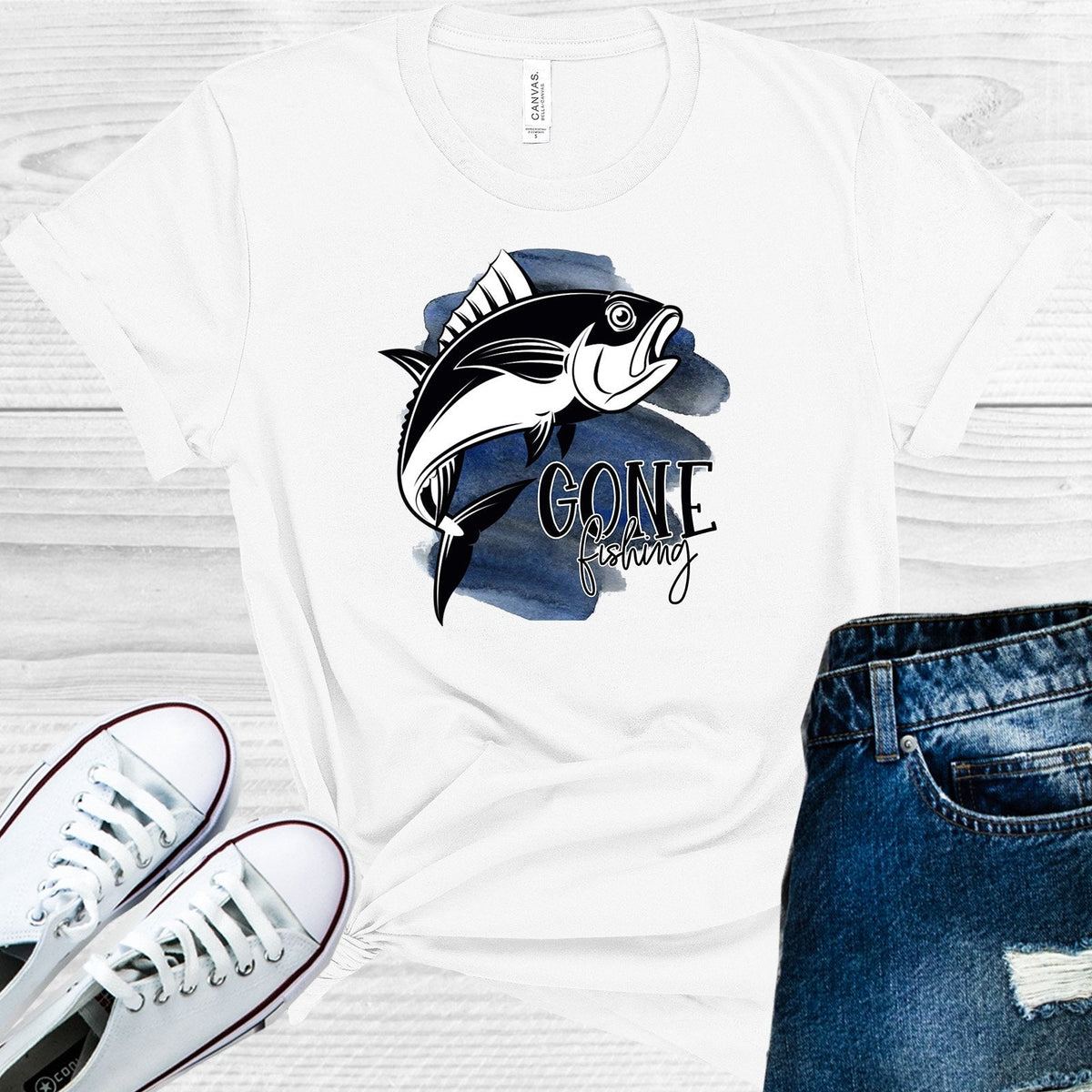 Gone Fishing Graphic Tee