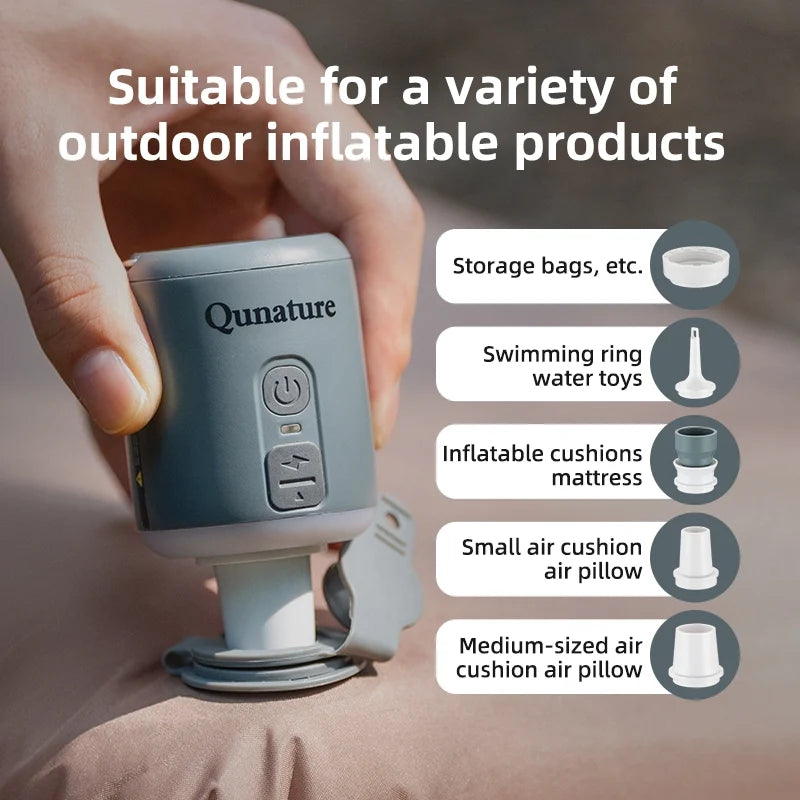 4.5KPa Mini Air Pump with 1600mAh Battery & Camping Light