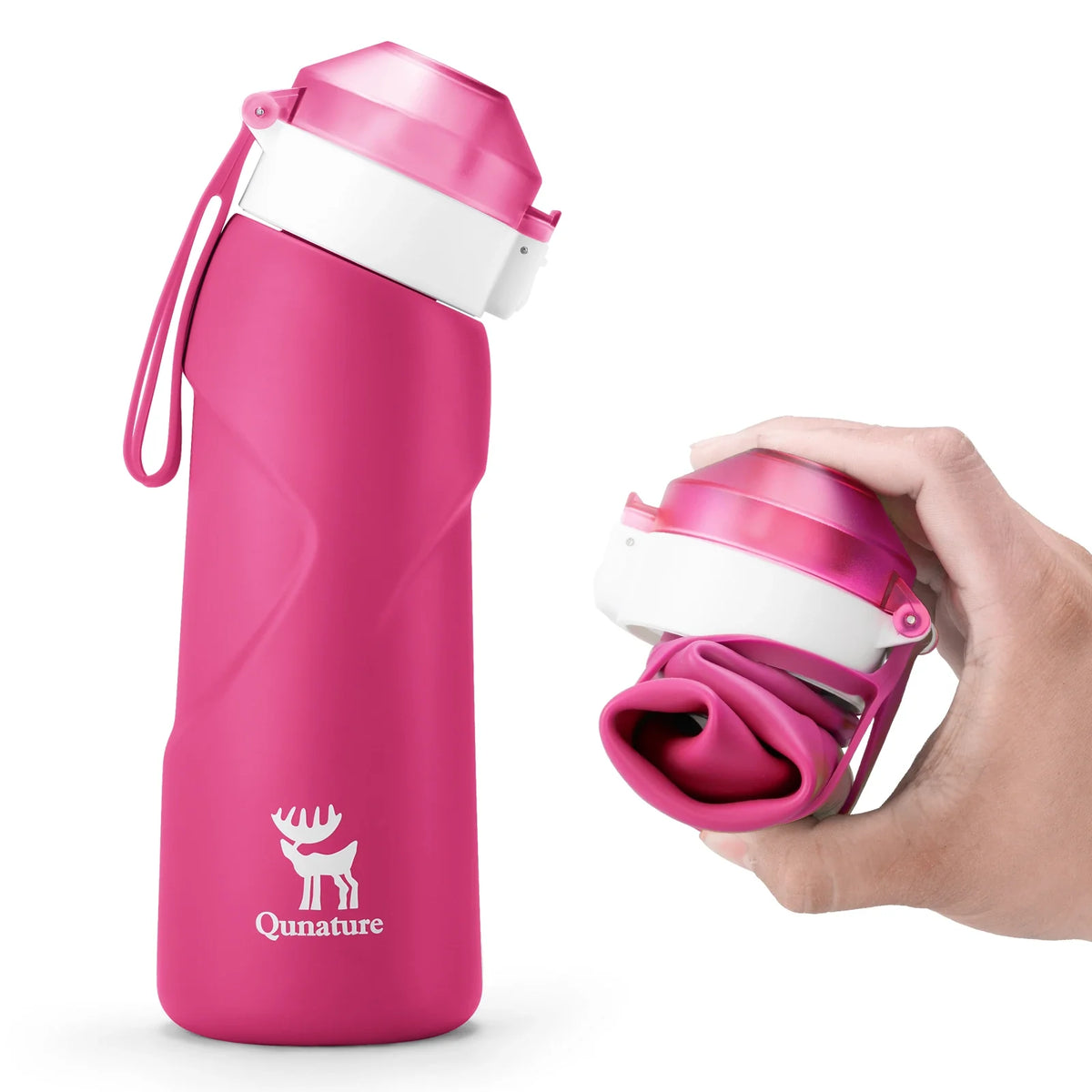 Collapsible Soft Water Bottle with Angled Spout