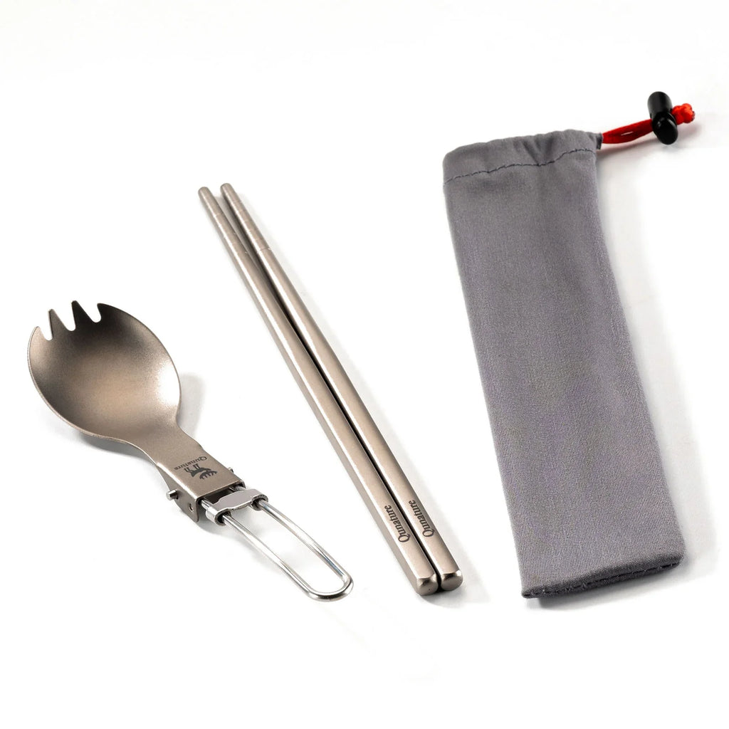 Lightweight Titanium 3-in-1 Tableware Set