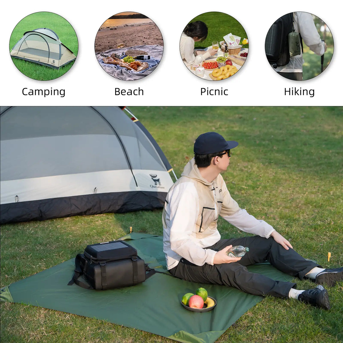 Lightweight Waterproof Picnic Blanket – Portable Foldable Mat for Camping & Beach Trips