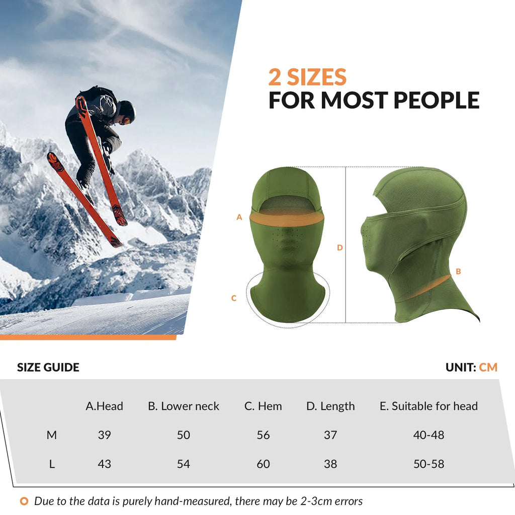 Lycra Ski Headgear with Thermal Mask for Cold-Weather Sports