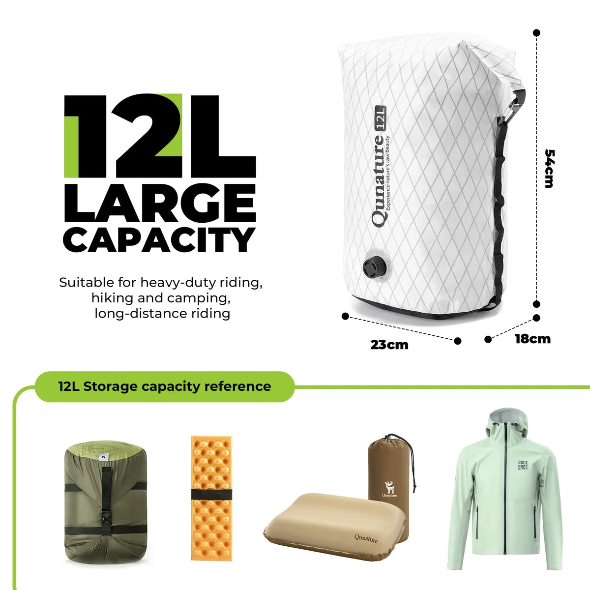 Waterproof Compression Bag for Bikepacking 6L/12L