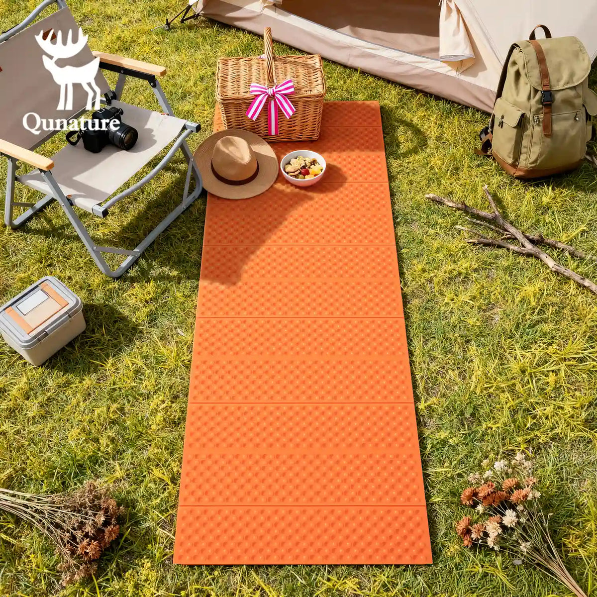 Ultralight Folding Sleeping Pad Waterproof R-Value 1.8 for Camping & Hiking