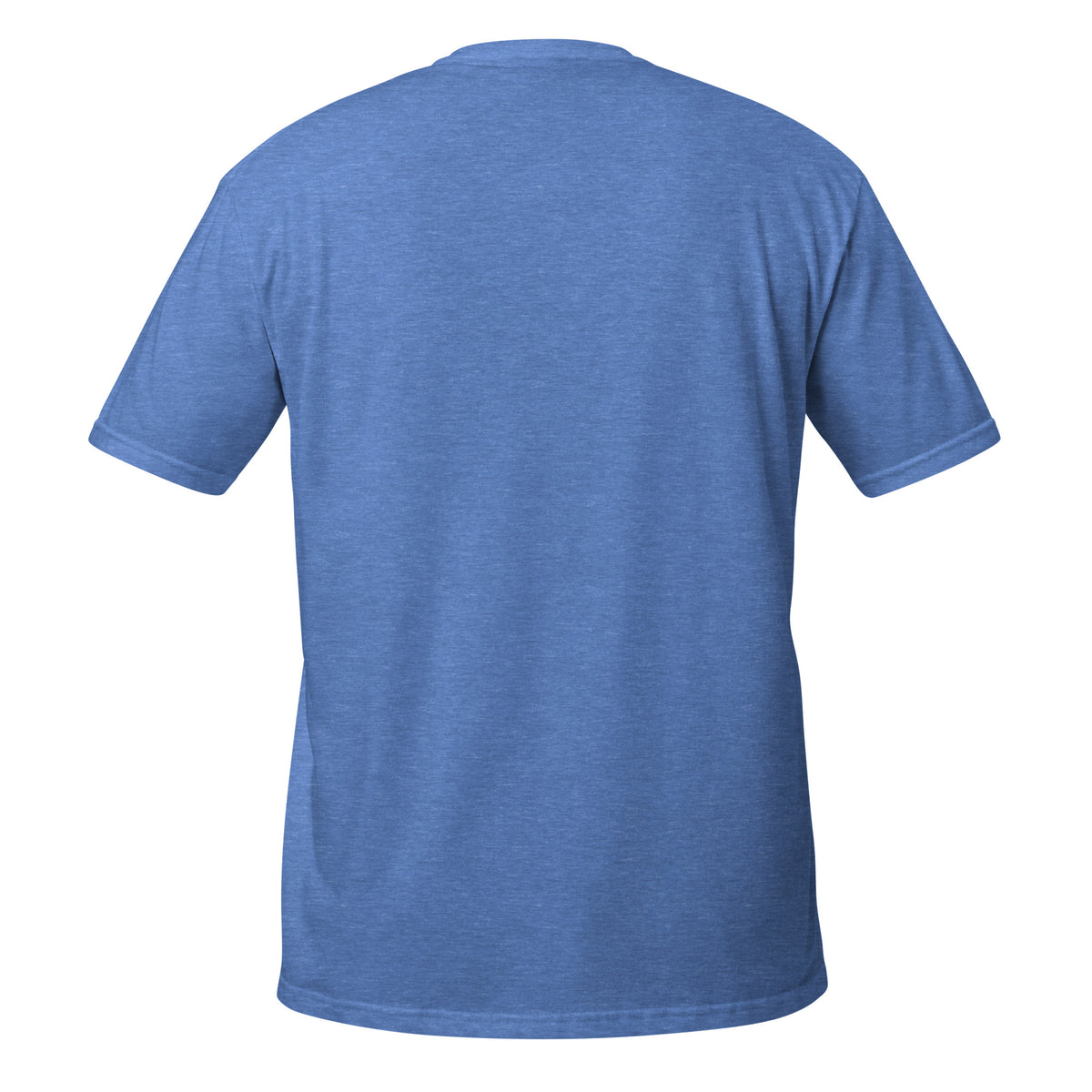 Tax Return? You Mean Fishing Gear? Tee in heather royal, back view