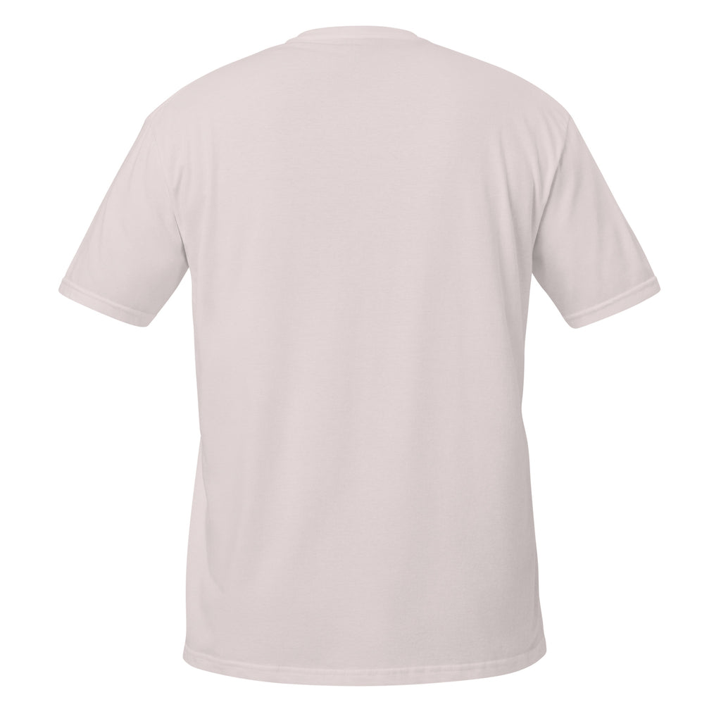 Reel Men Drink Beer and Catch Fish Tee in ice grey, back view