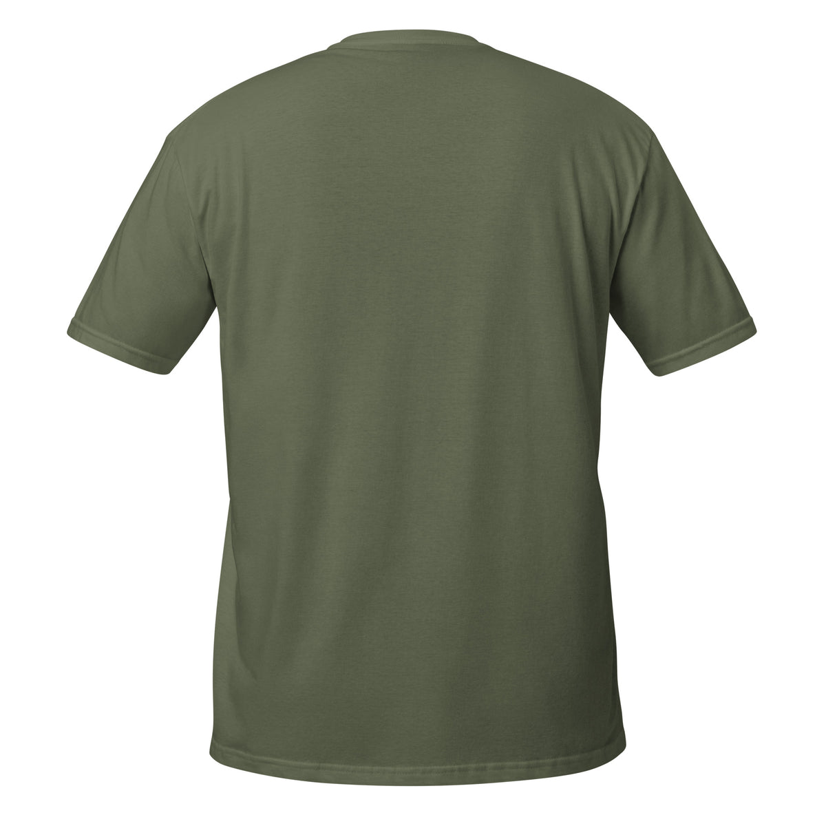 Weekends Are Better at the Lake Fishing Tee in military green, back view