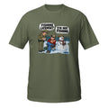 Fishing License? I’m Not Fishing Tee in military green, front view