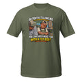 You Can Catch More Fish With a Fly Rod Tee in military green, front view