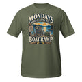 Mondays Would Be Better With a Boat Ramp Tee in military green, front view